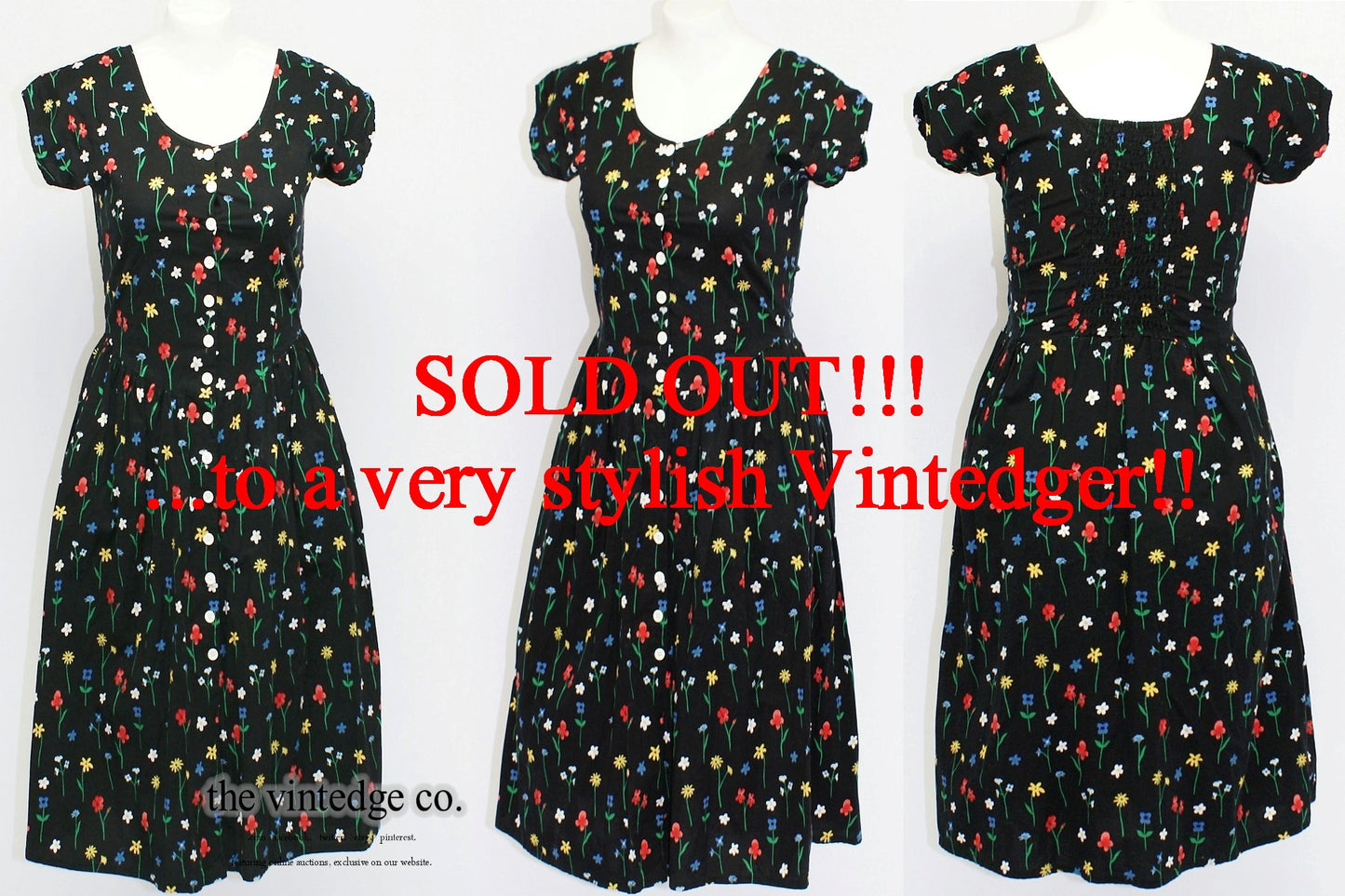 SOLD - 1980's Floral Dress The Vintedge Co.