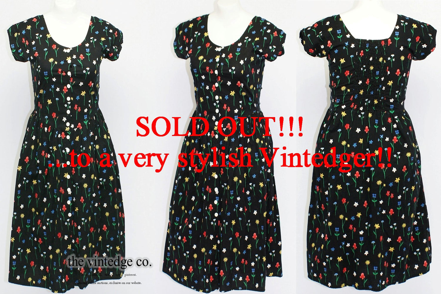 SOLD - 1980's Floral Dress The Vintedge Co.