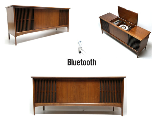 Mid Century Stereo Console by Admiral - Bluetooth -  AM/FM Tuner - Record Changer The Vintedge Co.