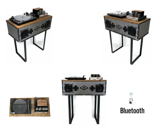 **SOLD OUT** Mini-PREMIER™ VintedgeCo™ INDUSTRIAL Turntable Record Player Console Speaker The Vintedge Co.