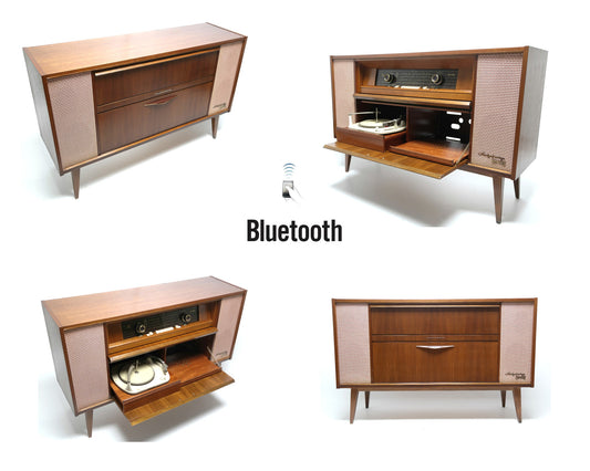 Mid Century Telefunken Selzburg 5094 Stereo Console Record Player - Bluetooth - AM/FM Tuner - Shortwave The Vintedge Co.