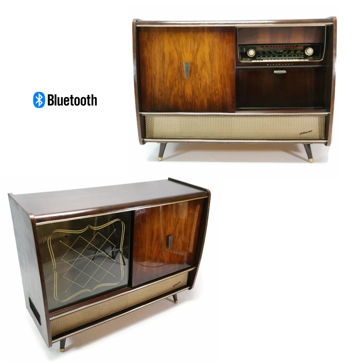 **SOLD OUT** BLAUPUNKT ARKANSAS Mid Century Record Changer Player Stereo Console w/Whiskey Bar The Vintedge Co.