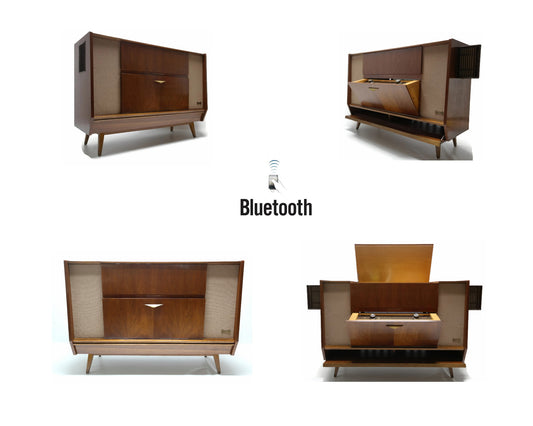 Mid Century Modern Telefunken Vintage Stereo Console - Record Changer - AM/FM Tuner - Bluetooth The Vintedge Co.