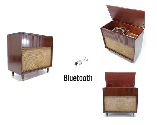 Mid Century Modern STEREO CONSOLE - 50's - Mid Century Webcor Ravinia Coronet Record Player - Bluetooth - AM FM The Vintedge Co.