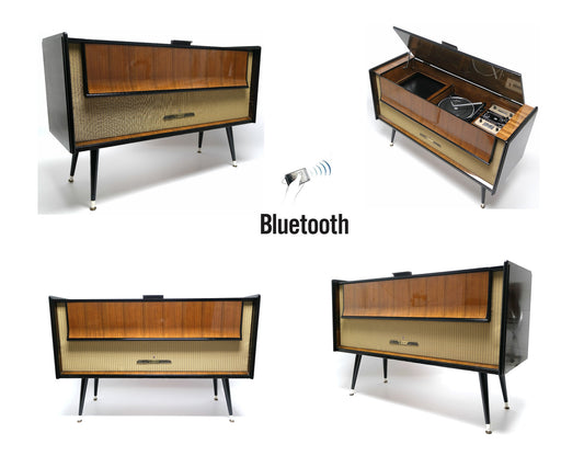 Mid Century Modern JVC Nivico STEREO CONSOLE- 60's - Record Player - Bluetooth - AM FM Tuner The Vintedge Co.