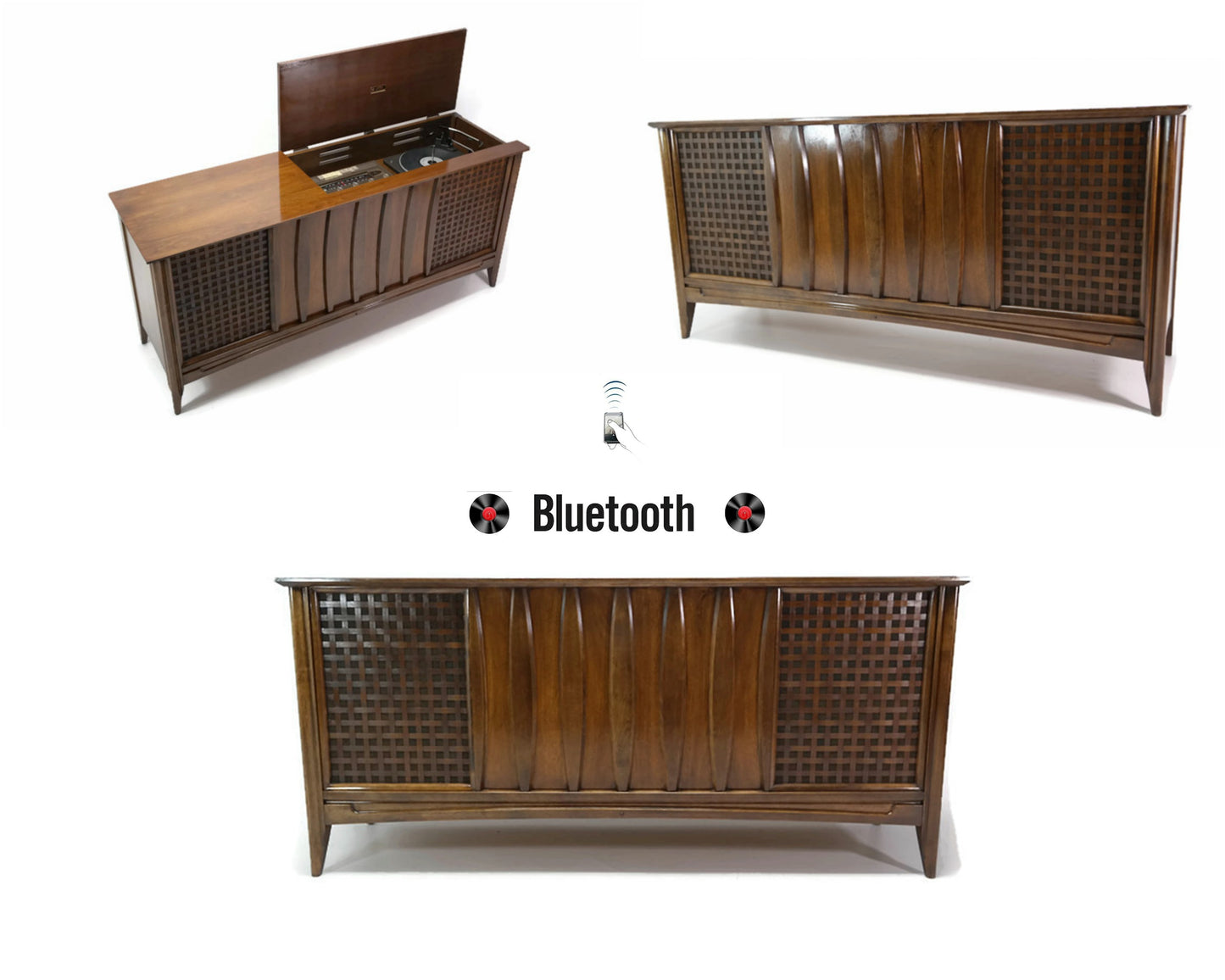 **SOLD OUT**  DuMONT Mid Century Vintage Record Player Changer Stereo Console The Vintedge Co.
