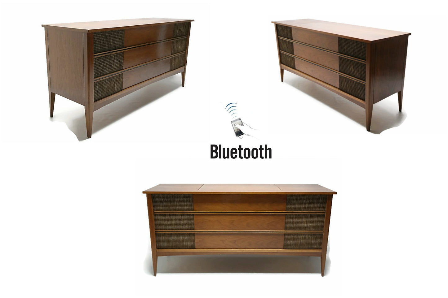 **SOLD OUT** VintedgeCo™ - TURNTABLE READY SERIES™ - Mid Century Modern Vintage Stereo Console Wood Cabinet The Vintedge Co.