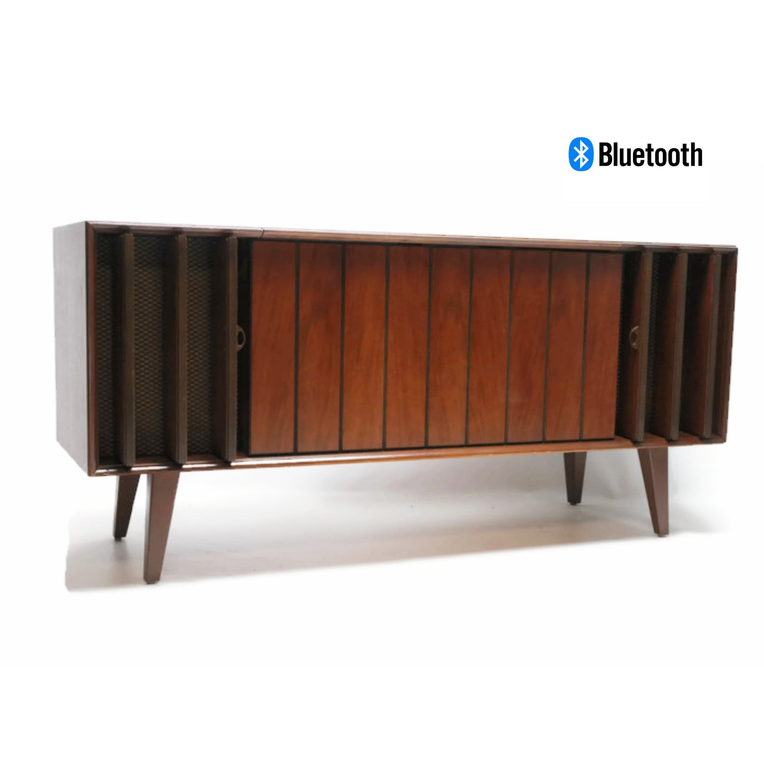 **SOLD OUT**  ZENITH Mid Century Louver Door Record Player Changer Stereo Console The Vintedge Co.