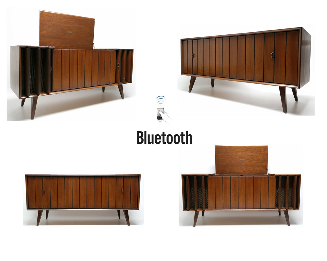 Mid Century Zenith Stereo Console Record Player Changer The Vintedge Co.