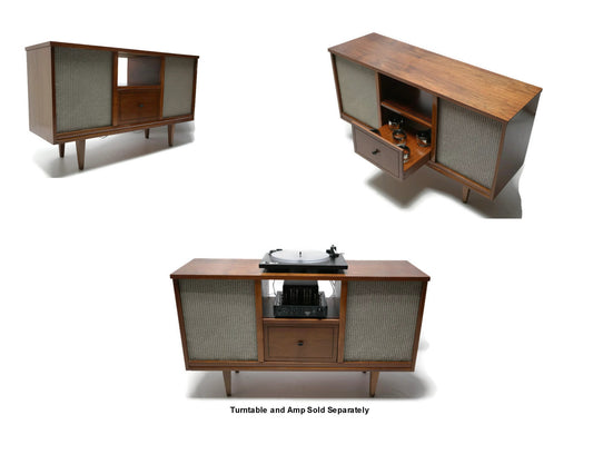 **SOLD OUT** VintedgeCo™ - TURNTABLE READY SERIES™ - Curtis Mathis Console Cabinet & Speakers - UPGRADE Components AVAILABLE The Vintedge Co.