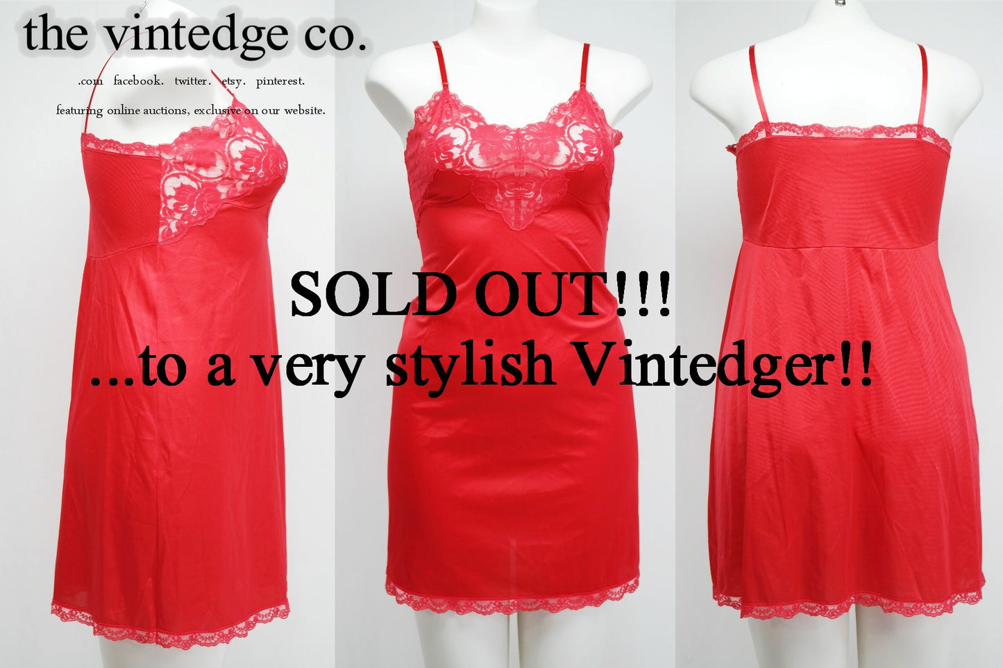 SOLD - Vintage Red Vanity Fair The Vintedge Co.