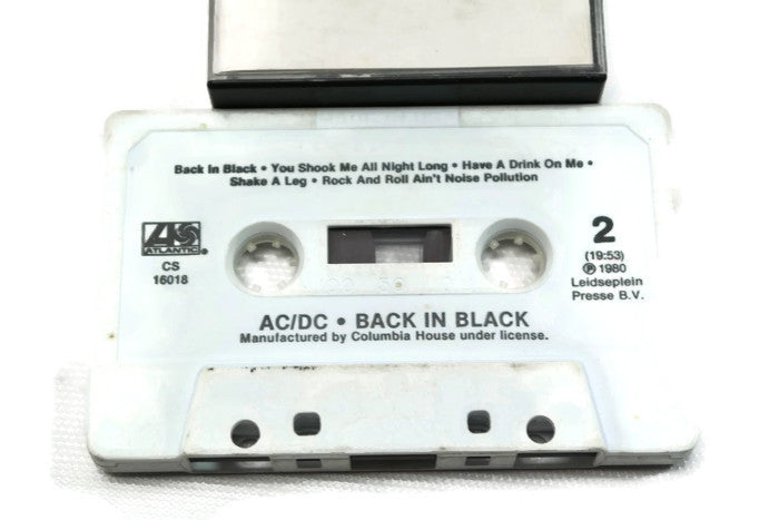 AC / DC - Vintage Cassette Tape - BACK IN BLACK The Vintedge Co.