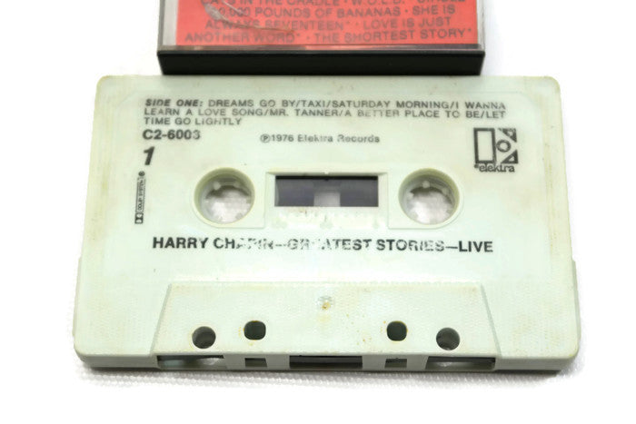 HARRY CHAPIN - Vintage Cassette Tape - GREATEST STORIES - LIVE The Vintedge Co.