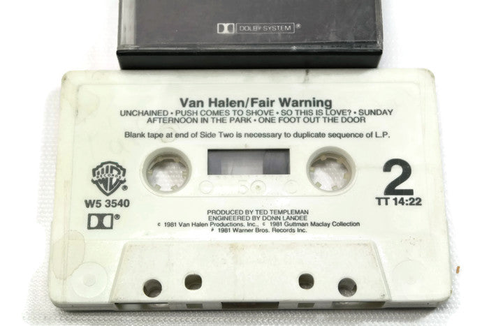 VAN HALEN - Vintage Cassette Tape - FAIR WARNING The Vintedge Co.