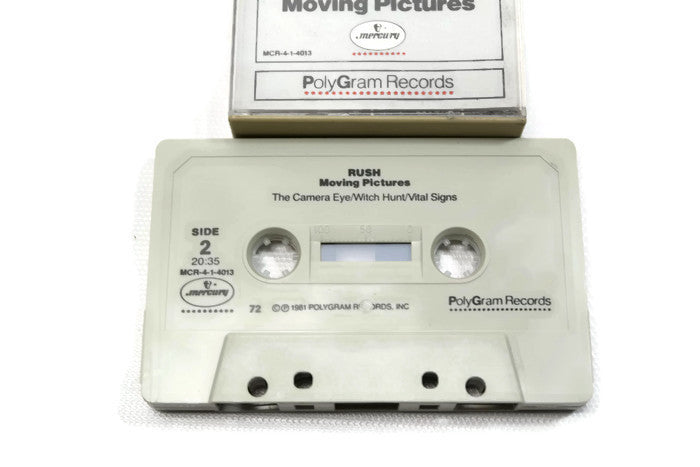 RUSH - Vintage Cassette Tape - MOVING PICTURES The Vintedge Co.
