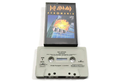 DEF LEPPARD - Vintage Cassette Tape - PYROMANIA The Vintedge Co.