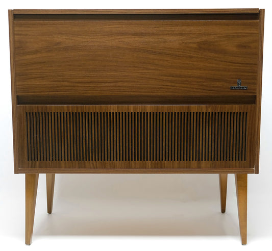 Mid Century Grundig Stereo Console Record Player - Bluetooth iPod iPhone Android Input AM/FM Tuner The Vintedge Co.