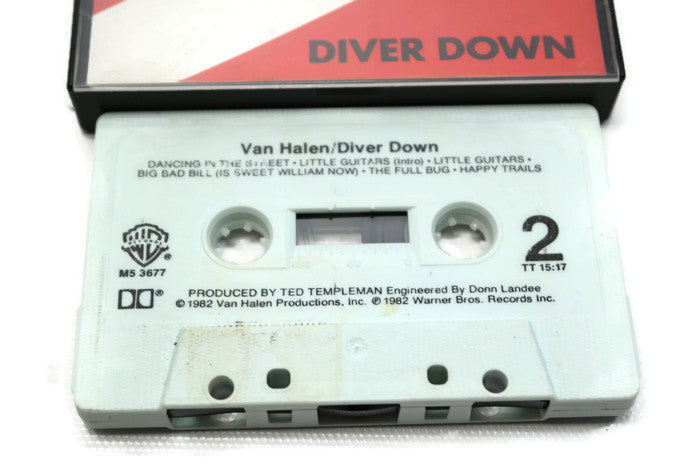 VAN HALEN - Vintage Cassette Tape - DIVER DOWN The Vintedge Co.