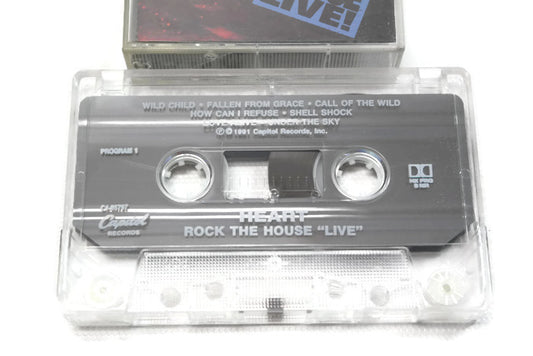 HEART - Vintage Cassette Tape - ROCK THE HOUSE LIVE The Vintedge Co.