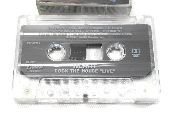 HEART - Vintage Cassette Tape - ROCK THE HOUSE LIVE The Vintedge Co.