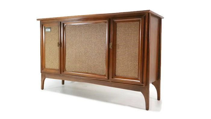 **SOLD OUT**  ADMIRAL Mid Century Record Player Changer Stereo Console w/Removable Stereo Speaker - Bluetooth The Vintedge Co.