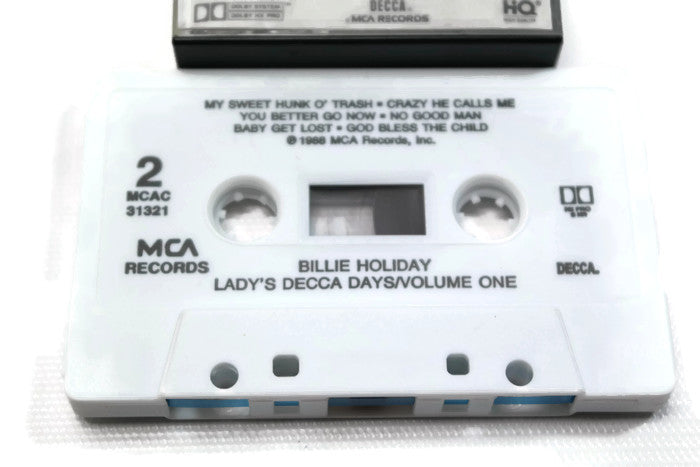 BILLIE HOLIDAY - Vintage Cassette Tape - LADY'S DECCA DAYS VOL. ONE The Vintedge Co.