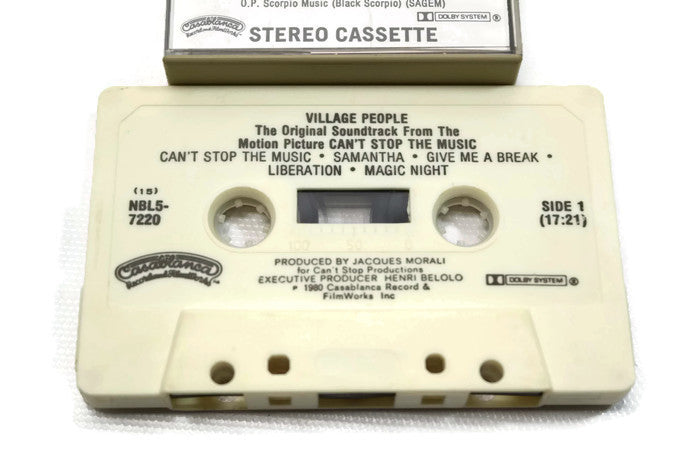 VILLAGE PEOPLE / CAN'T STOP THE MUSIC - Vintage Cassette Tape - ORIGINAL MOTION PICTURE SOUNDTRACK The Vintedge Co.