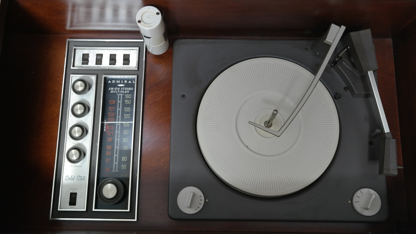 Mid Century Admiral Stereo Console Record Player - Bluetooth - AM/FM Tuner - Record Changer The Vintedge Co.