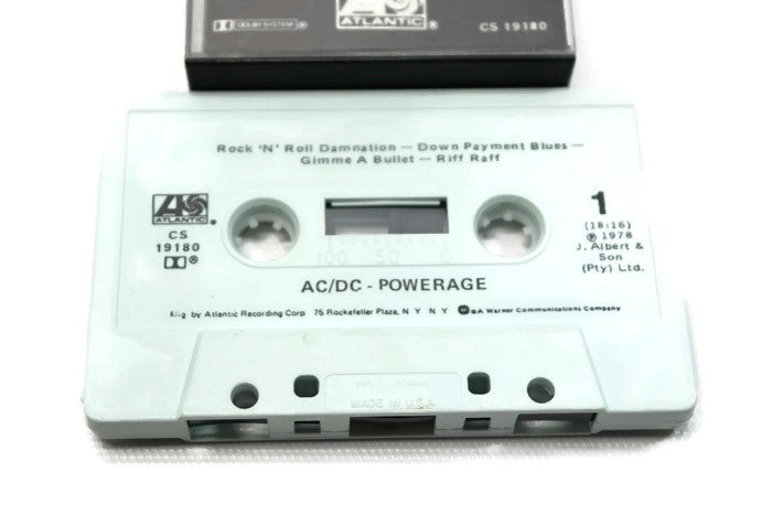 AC / DC - Vintage Cassette Tape - POWERAGE The Vintedge Co.