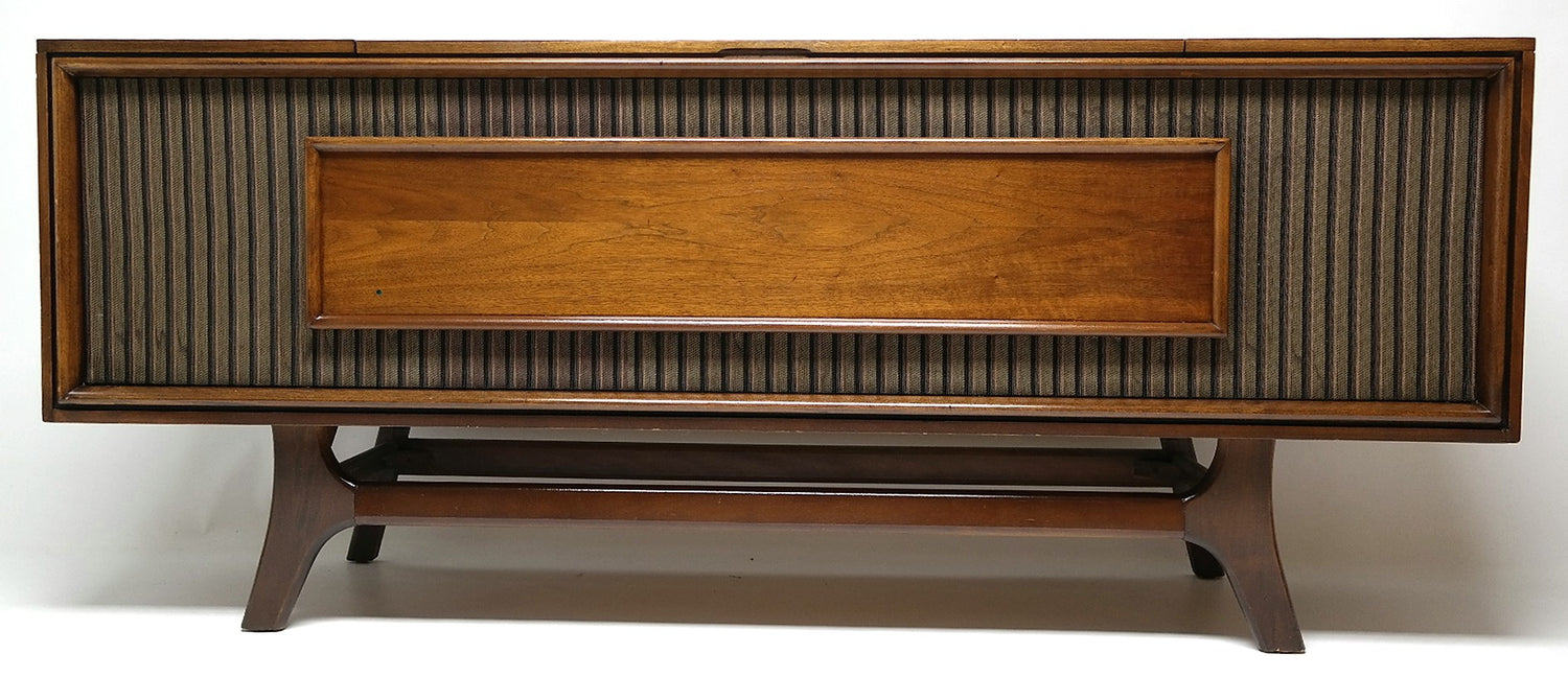 Mid Century GE Stereo Console  - Bluetooth -  AM/FM Tuner - Record Changer FULLY RESTORED The Vintedge Co.