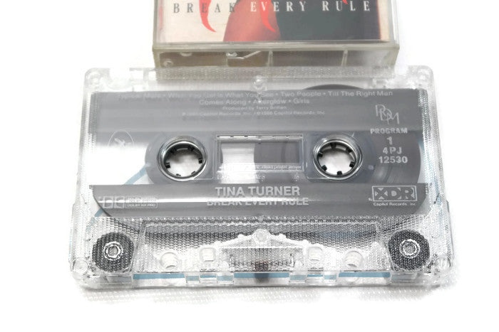 TINA TURNER - Vintage Cassette Tape - BREAK EVERY RULE The Vintedge Co.