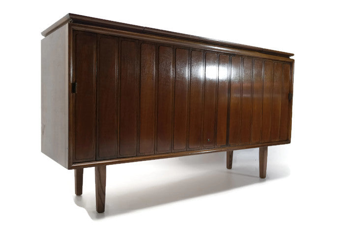 **SOLD OUT** VintedgeCo™ - TURNTABLE READY SERIES™ - Mid Century Turntable Record Player Zenith Stereo Console Cabinet The Vintedge Co.