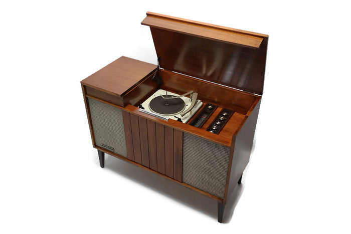 **SOLD OUT**  GE Mid Century Vintage Record Player Changer Stereo Console The Vintedge Co.