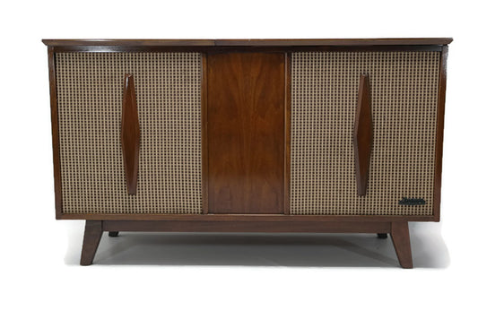 **SOLD OUT** EMERSON Mid Century Modern Record Player Changer Stereo Console The Vintedge Co.