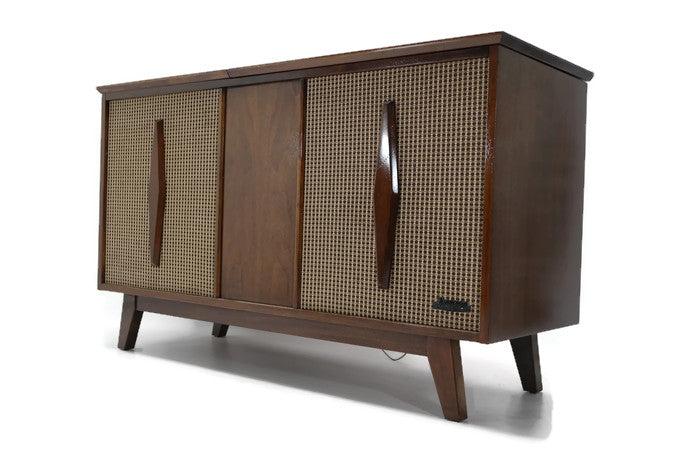 **SOLD OUT** EMERSON Mid Century Modern Record Player Changer Stereo Console The Vintedge Co.