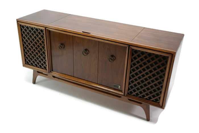 **SOLD OUT** ZENITH Mid Century Vintage Record Player Changer Stereo Console The Vintedge Co.