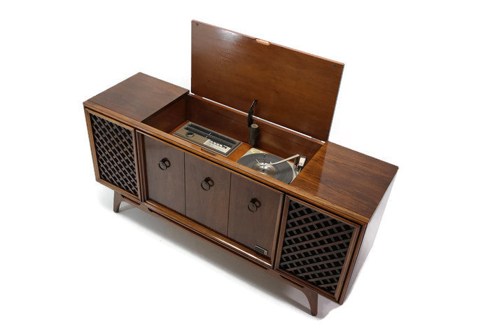 **SOLD OUT** ZENITH Mid Century Vintage Record Player Changer Stereo Console The Vintedge Co.