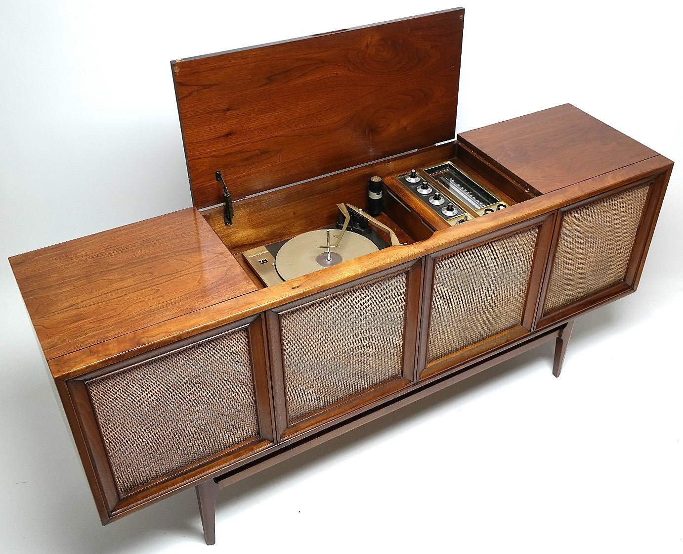 Mid Century Stereo Console  Westinghouse - Bluetooth -  FM Tuner - Record Changer FULLY RESTORED The Vintedge Co.