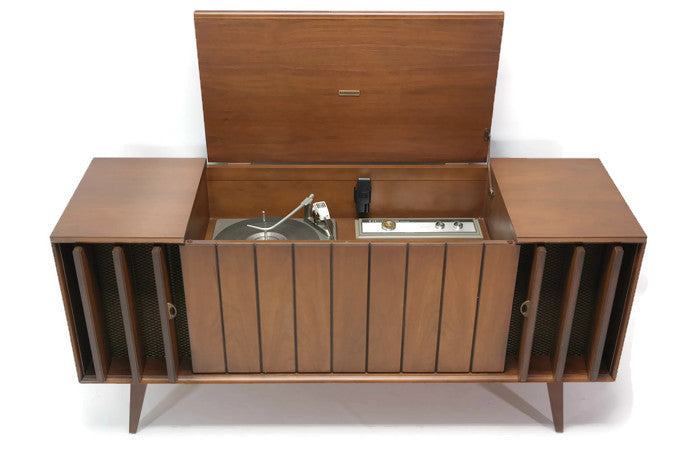**SOLD OUT** 60's ZENITH LOUVER Door Stereo Console Record Player Changer The Vintedge Co.
