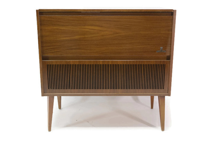 **SOLD OUT** The Vintedge Co™ - TURNTABLE READY SERIES™ - GRUNDIG 50s 60s Modern Turntable Record Player HiFi Console Cabinet The Vintedge Co.