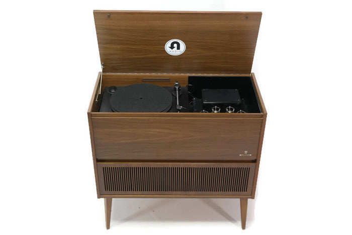 **SOLD OUT** The Vintedge Co™ - TURNTABLE READY SERIES™ - GRUNDIG 50s 60s Modern Turntable Record Player HiFi Console Cabinet The Vintedge Co.