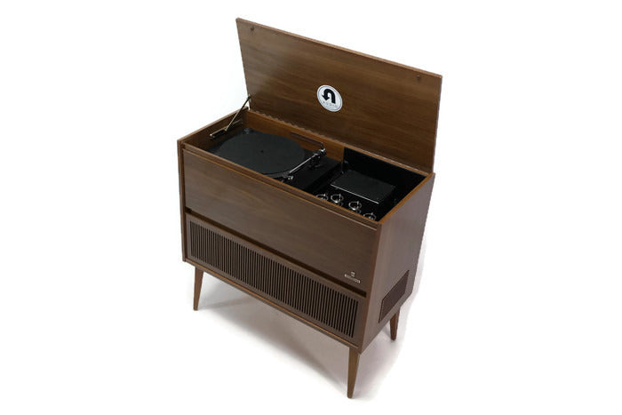 **SOLD OUT** The Vintedge Co™ - TURNTABLE READY SERIES™ - GRUNDIG 50s 60s Modern Turntable Record Player HiFi Console Cabinet The Vintedge Co.