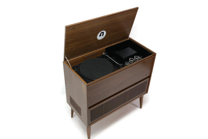 **SOLD OUT** The Vintedge Co™ - TURNTABLE READY SERIES™ - GRUNDIG 50s 60s Modern Turntable Record Player HiFi Console Cabinet The Vintedge Co.