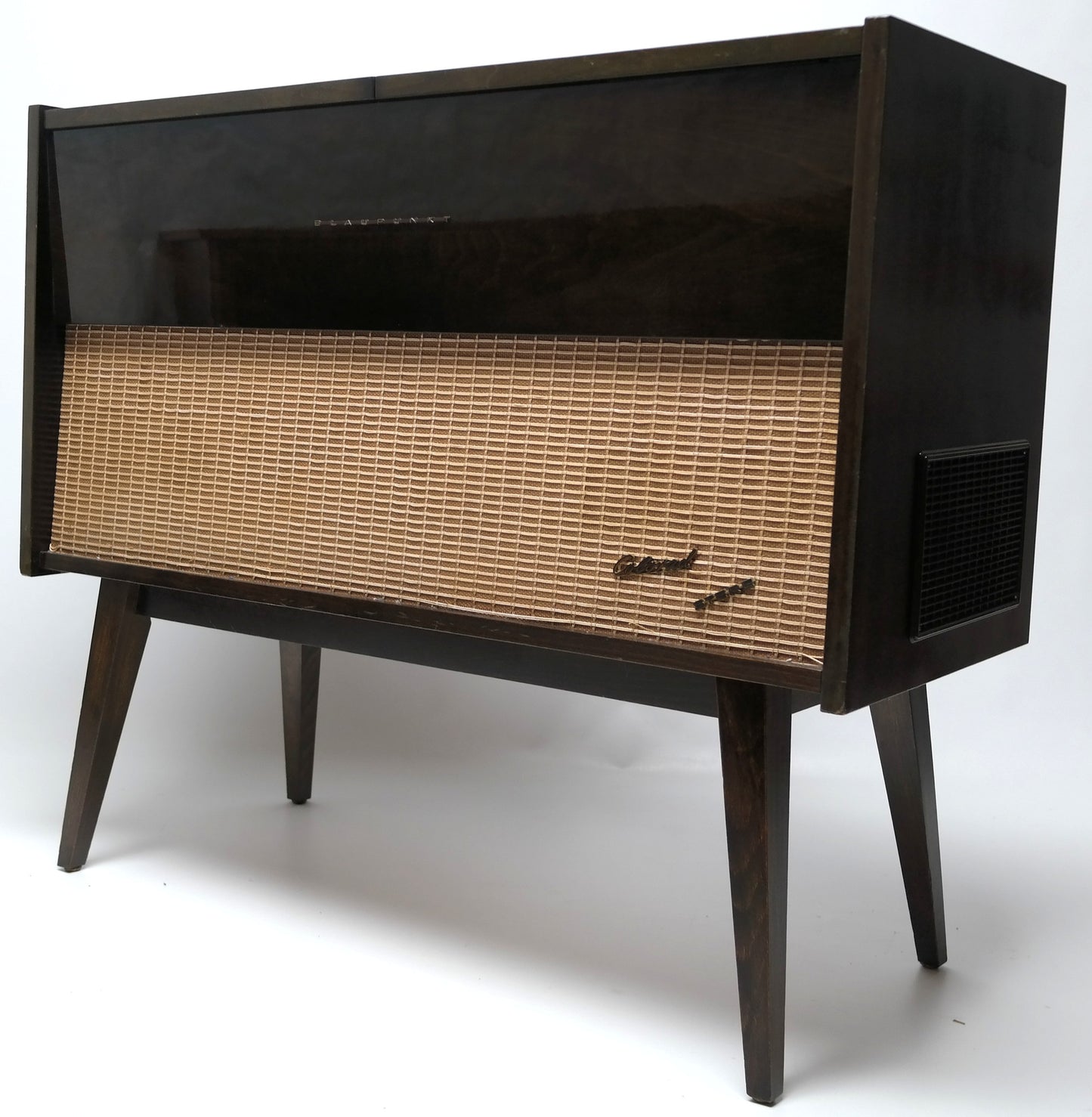 Mid Century Modern Stereo Console By Blaupunkt Record Changer - Bluetooth - AM/FM Tuner Tube amplifer The Vintedge Co.