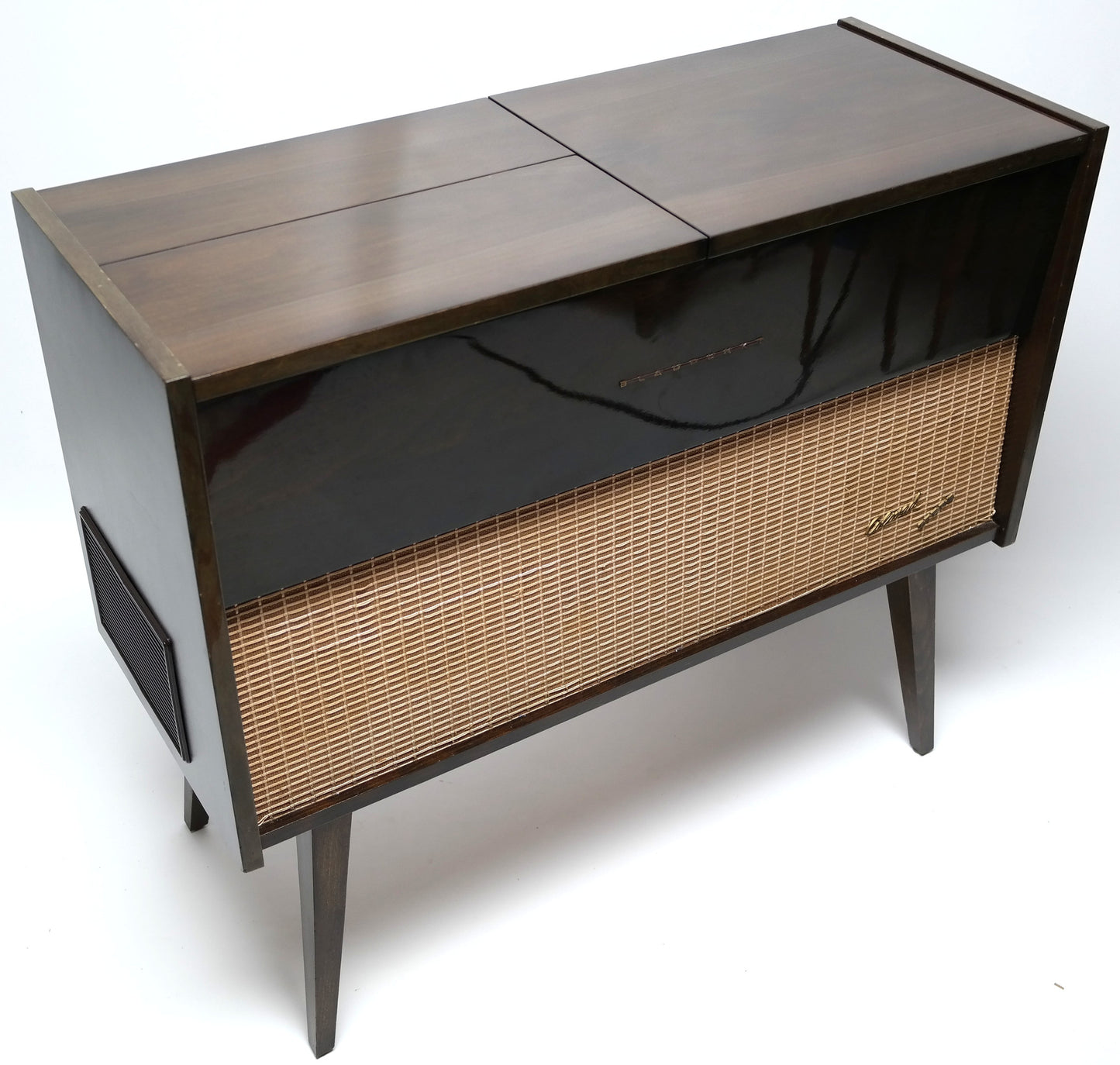 Mid Century Modern Stereo Console By Blaupunkt Record Changer - Bluetooth - AM/FM Tuner Tube amplifer The Vintedge Co.