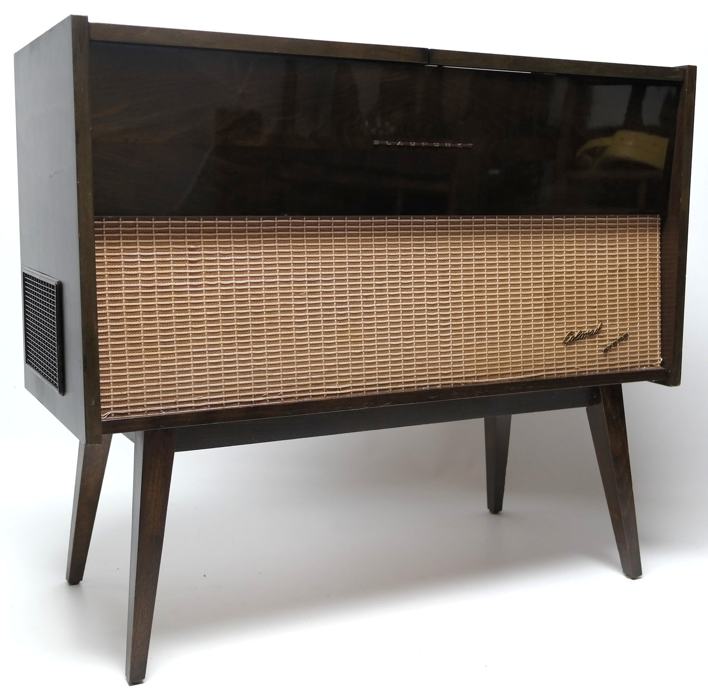 Mid Century Modern Stereo Console By Blaupunkt Record Changer - Bluetooth - AM/FM Tuner Tube amplifer The Vintedge Co.