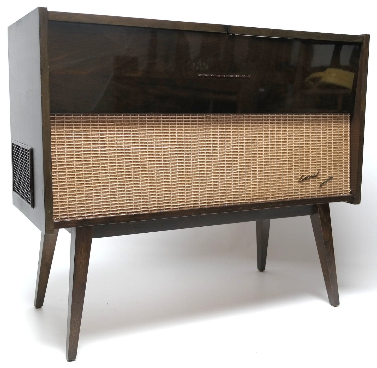 Mid Century Modern Stereo Console By Blaupunkt Record Changer - Bluetooth - AM/FM Tuner Tube amplifer The Vintedge Co.