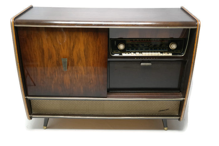 **SOLD OUT** BLAUPUNKT ARKANSAS Mid Century Record Changer Player Stereo Console w/Whiskey Bar The Vintedge Co.