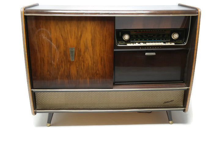 **SOLD OUT** BLAUPUNKT ARKANSAS Mid Century Record Changer Player Stereo Console w/Whiskey Bar The Vintedge Co.