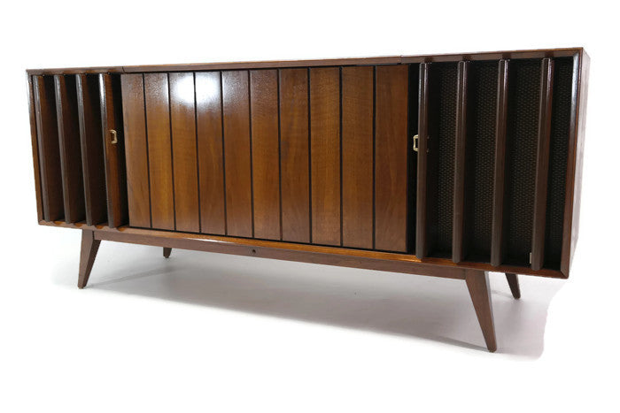 **SOLD OUT** 60s ZENITH DELUXE Louver Door HYBRID Record Player Changer Stereo Console The Vintedge Co.